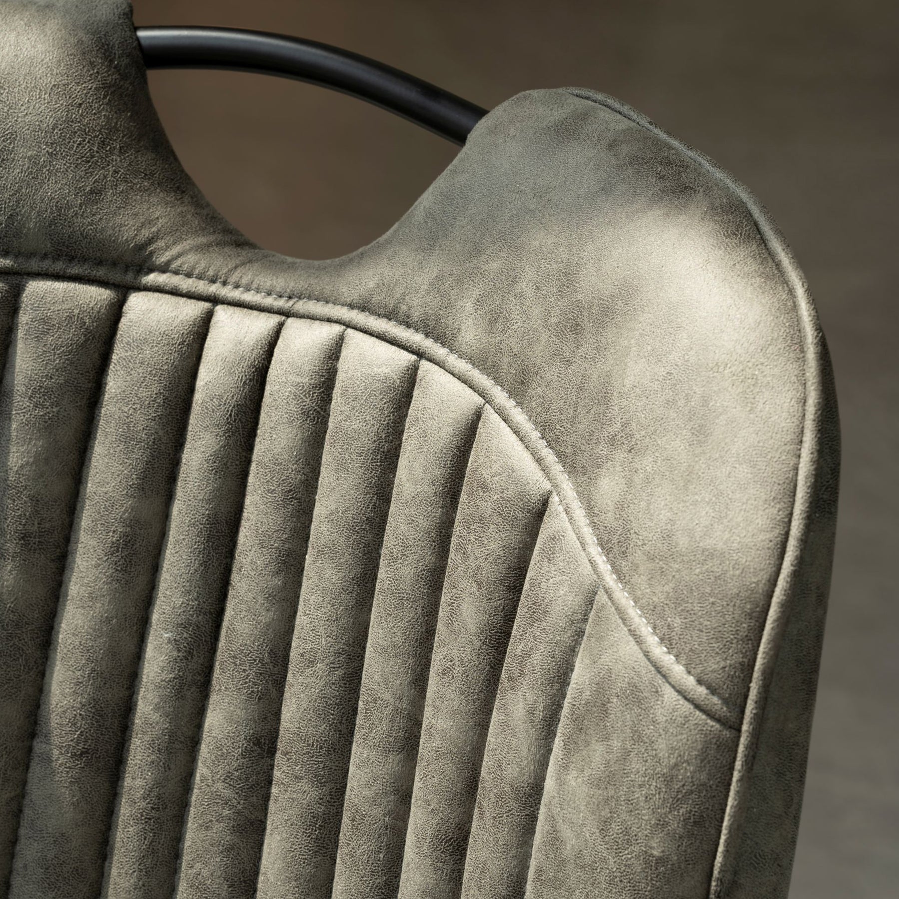 Peran Soft Faux Leather Grey Dining Chair from Roseland Furniture