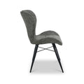 Peran Soft Faux Leather Grey Dining Chair from Roseland Furniture