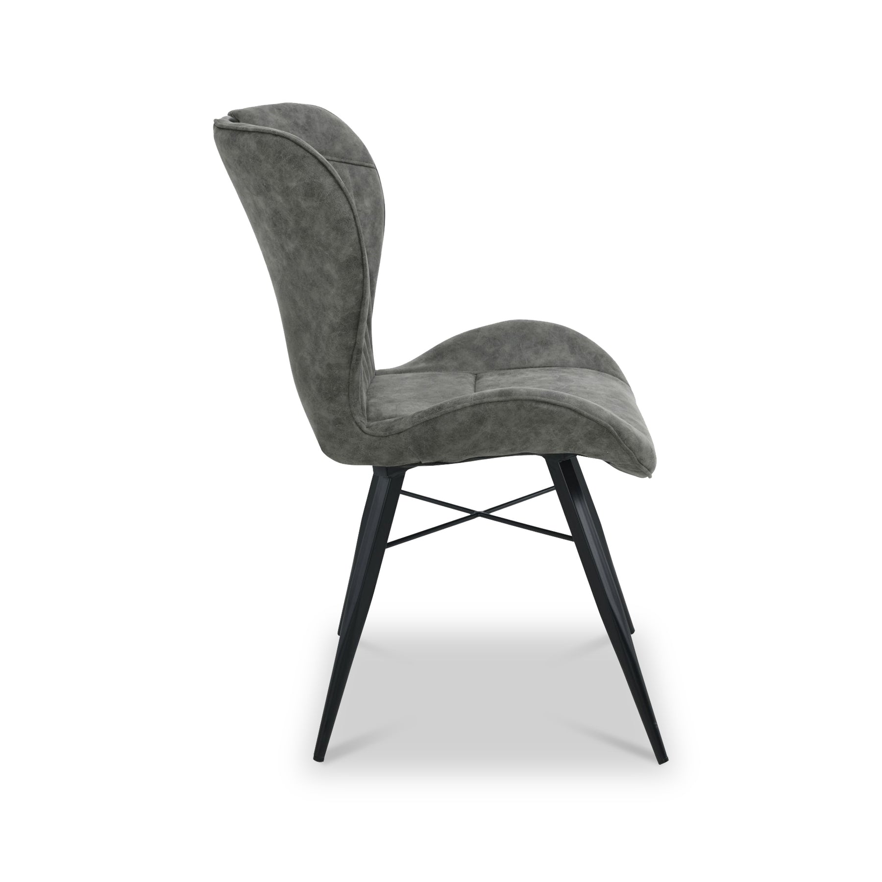Peran Soft Faux Leather Grey Dining Chair from Roseland Furniture