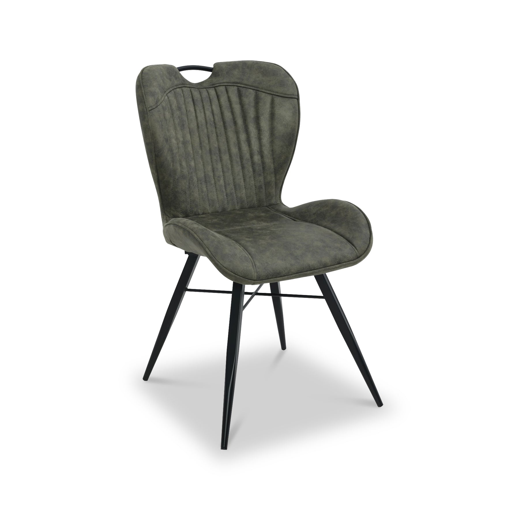 Peran Soft Faux Leather Green Dining Chair from Roseland Furniture
