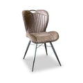 Peran Brown Soft Faux Leather Dining Chair from Roseland Furniture