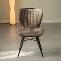Peran Brown Soft Faux Leather Dining Chair from Roseland Furniture