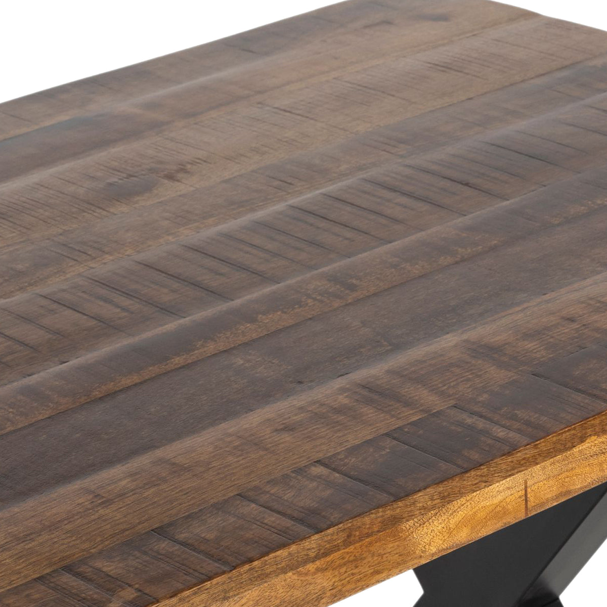 Benjin 180cm Mango Wood Dining Table close up
