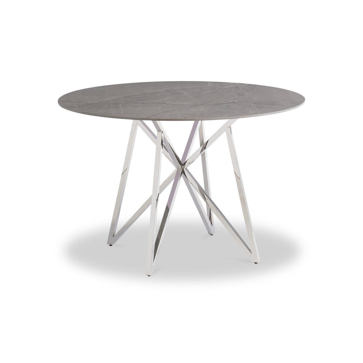 Carla Grey 1.2m Round Dining Table from Roseland Furniture