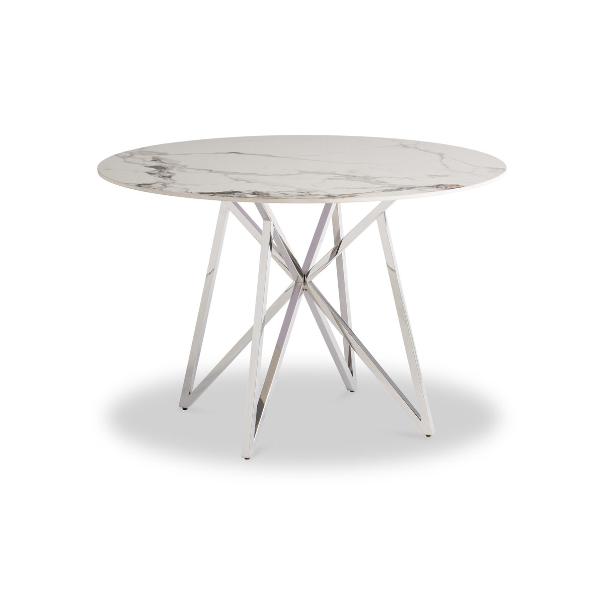 Carla White 1.2m Round Dining Table from Roseland Furniture