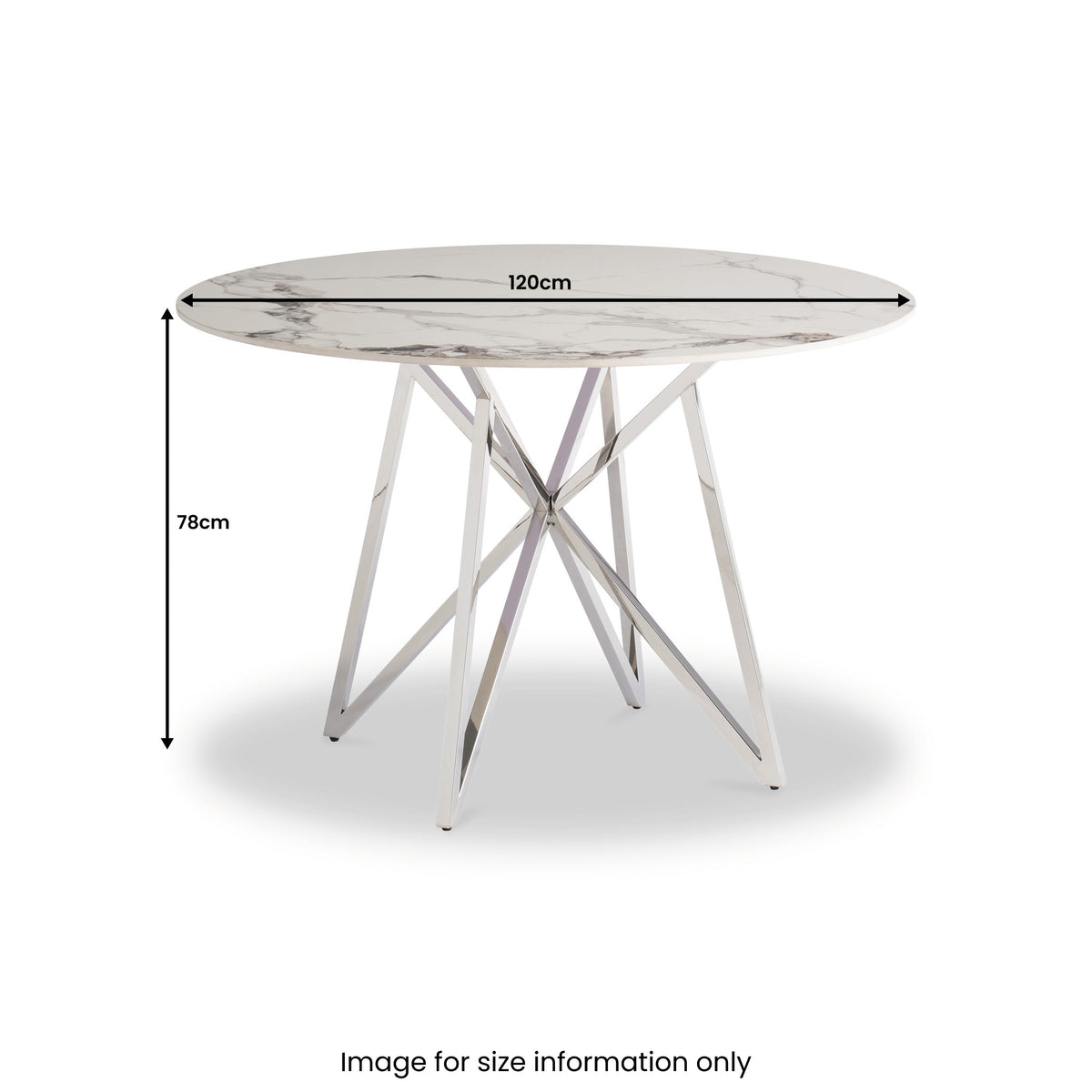 Carla White 1.2m Round Dining Table from Roseland Furniture
