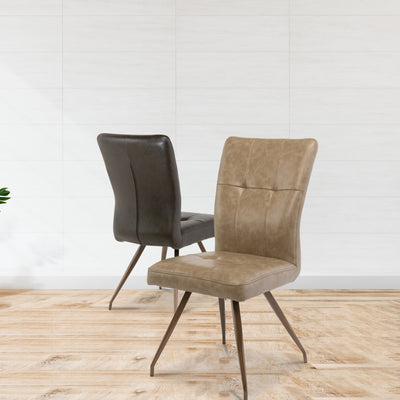 Johan Faux Leather Panelled Back Dining Chair