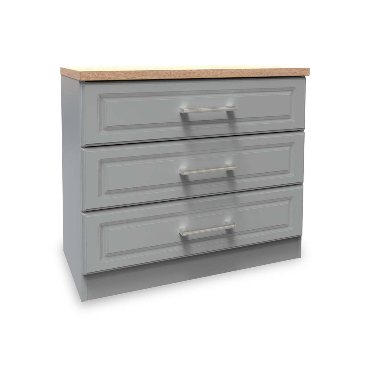 Talland Grey 3 Drawer Chest by Roseland Furniture