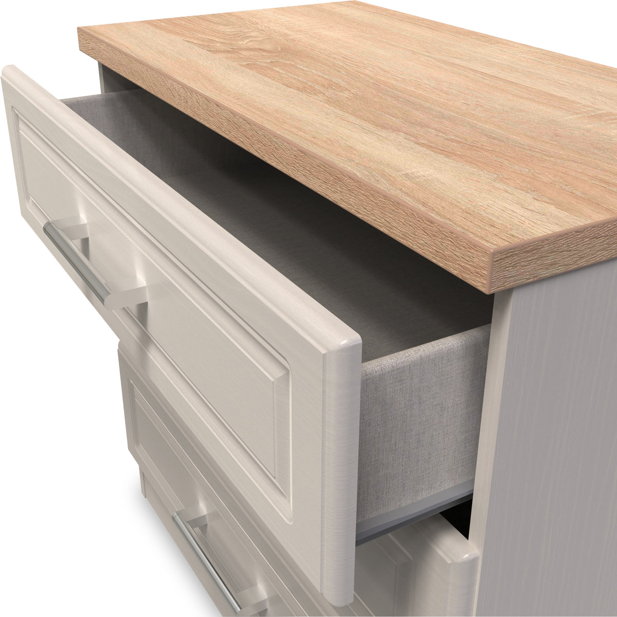 Talland Taupe 3 Drawer Chest by Roseland Furniture