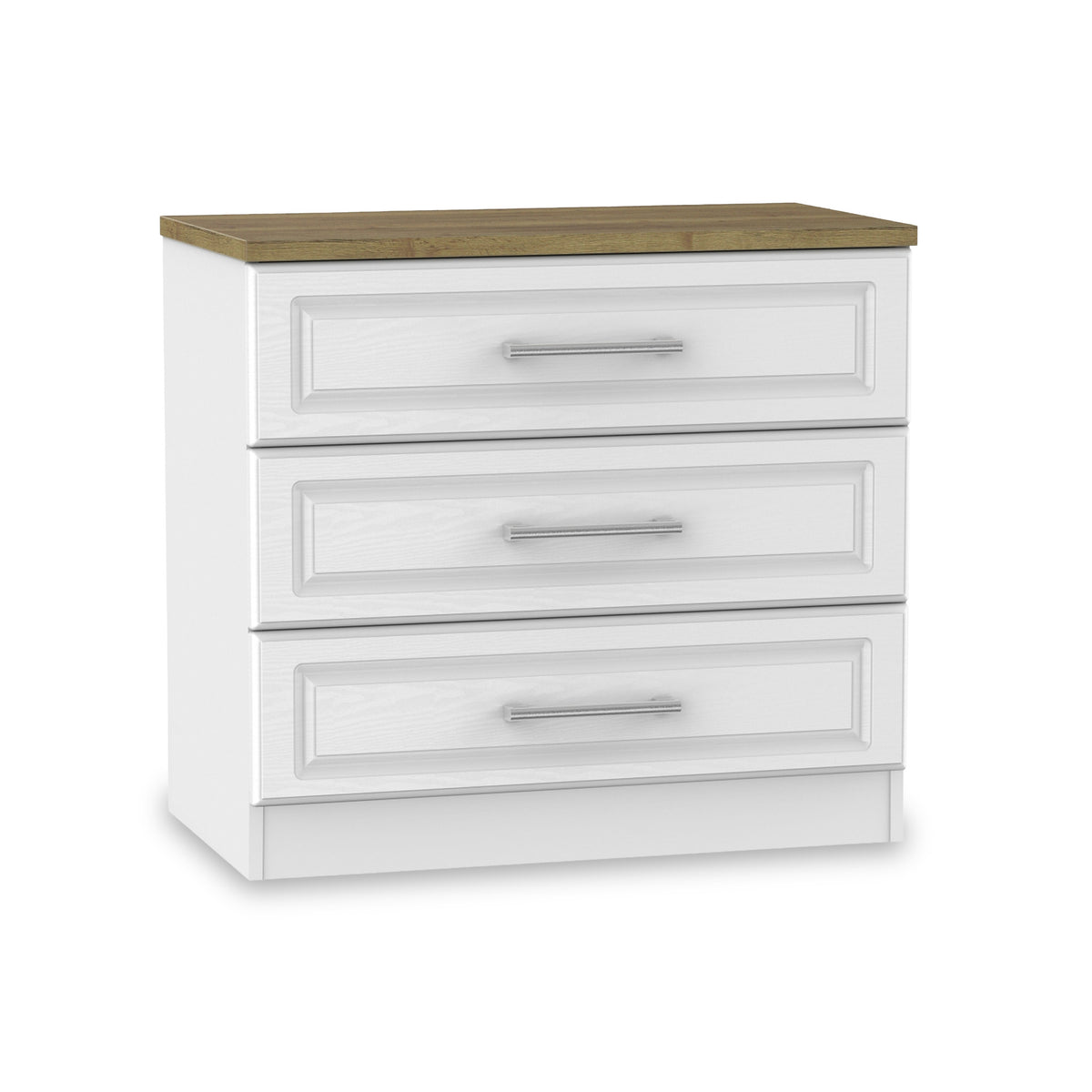 Talland White 3 Drawer Chest by Roseland Furniture