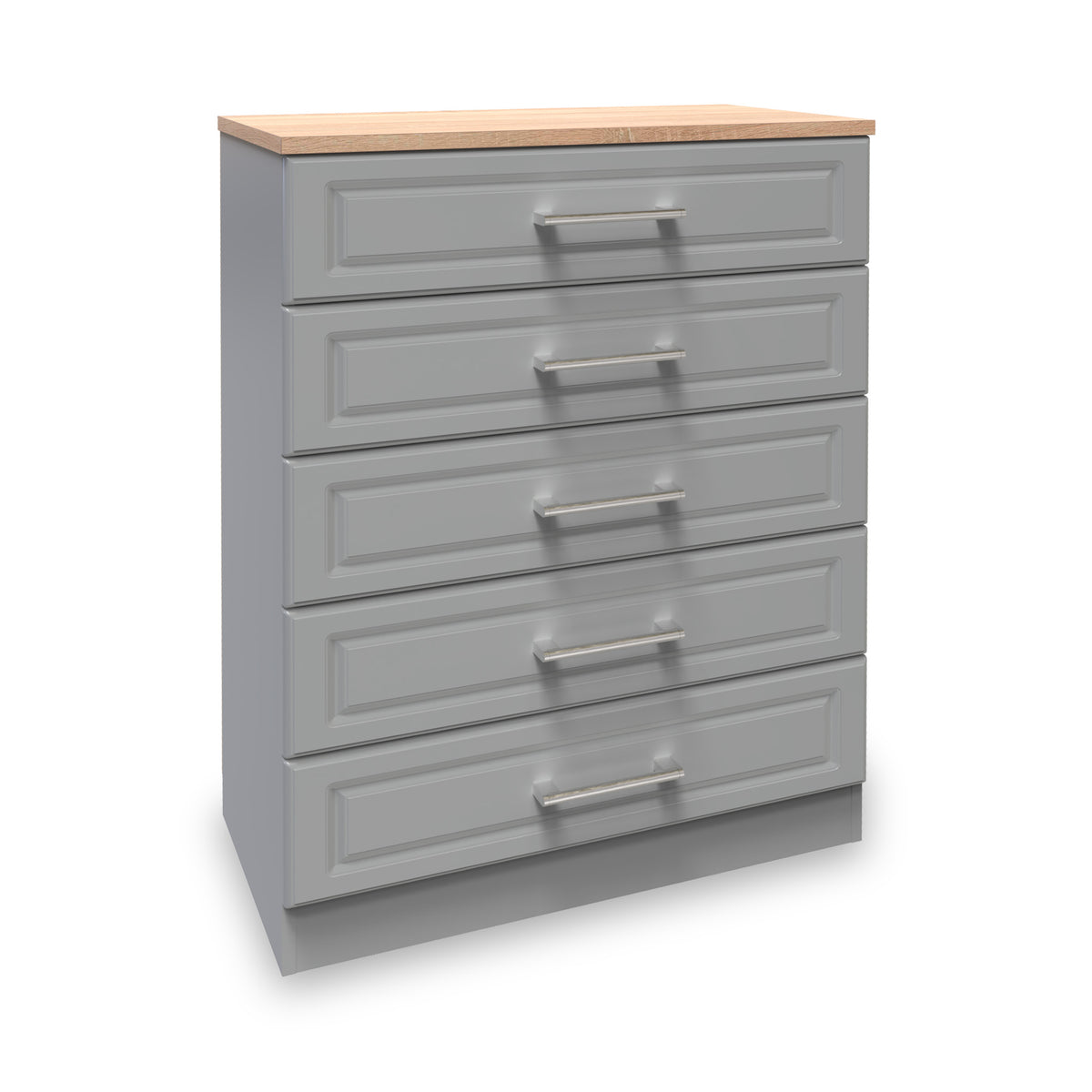 Talland Grey 5 Drawer Chest by Roseland Furniture