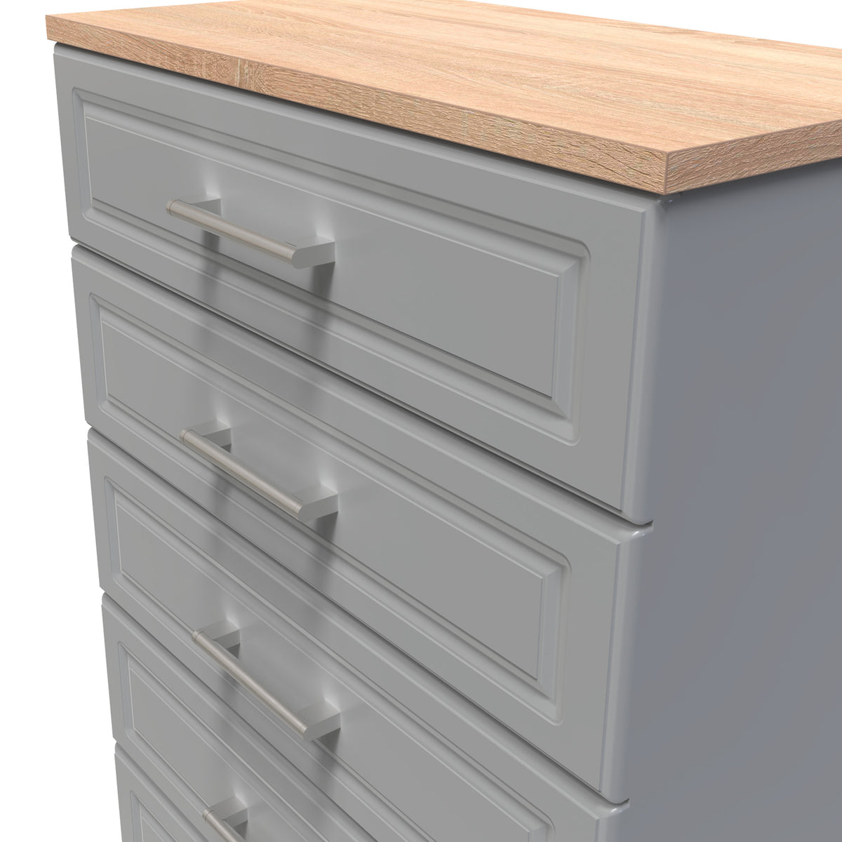 Talland Grey 5 Drawer Chest by Roseland Furniture