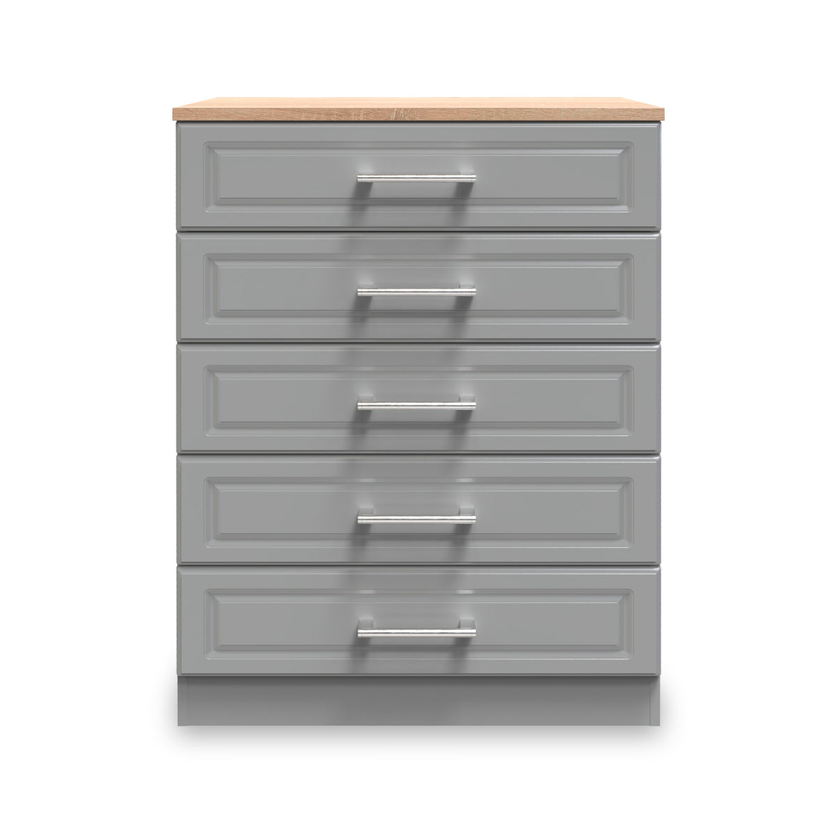 Talland Grey 5 Drawer Chest by Roseland Furniture