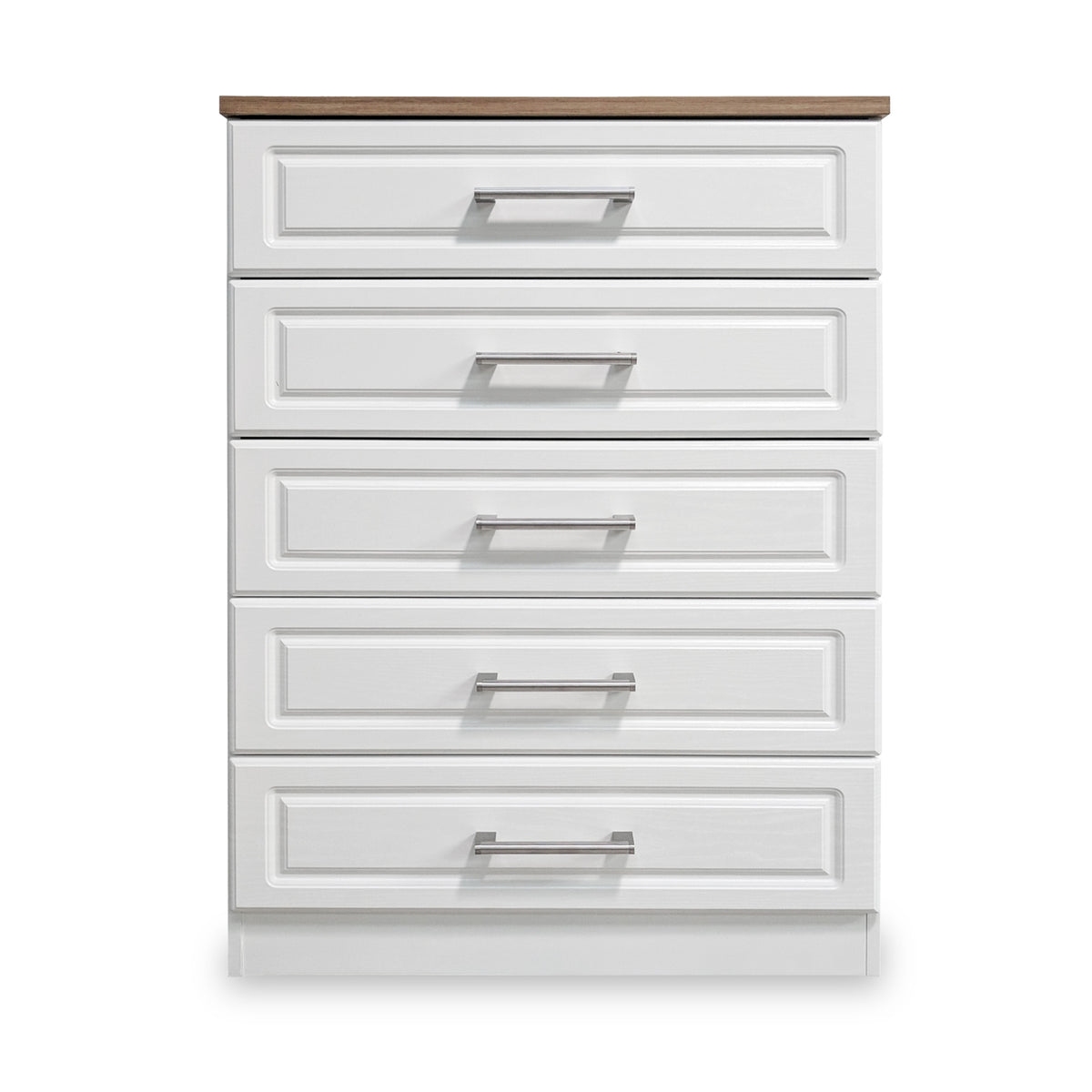 Talland White 5 Drawer Chest by Roseland Furniture