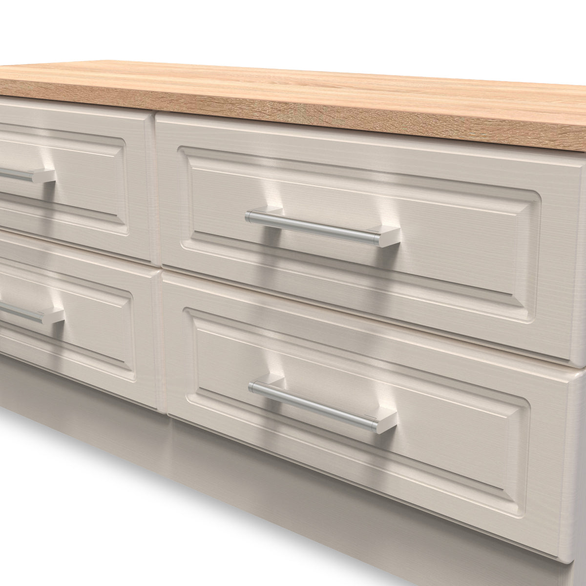 Talland Ash 4 Drawer Low Storage Unit by Roseland Furniture