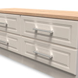 Talland Ash 4 Drawer Low Storage Unit by Roseland Furniture