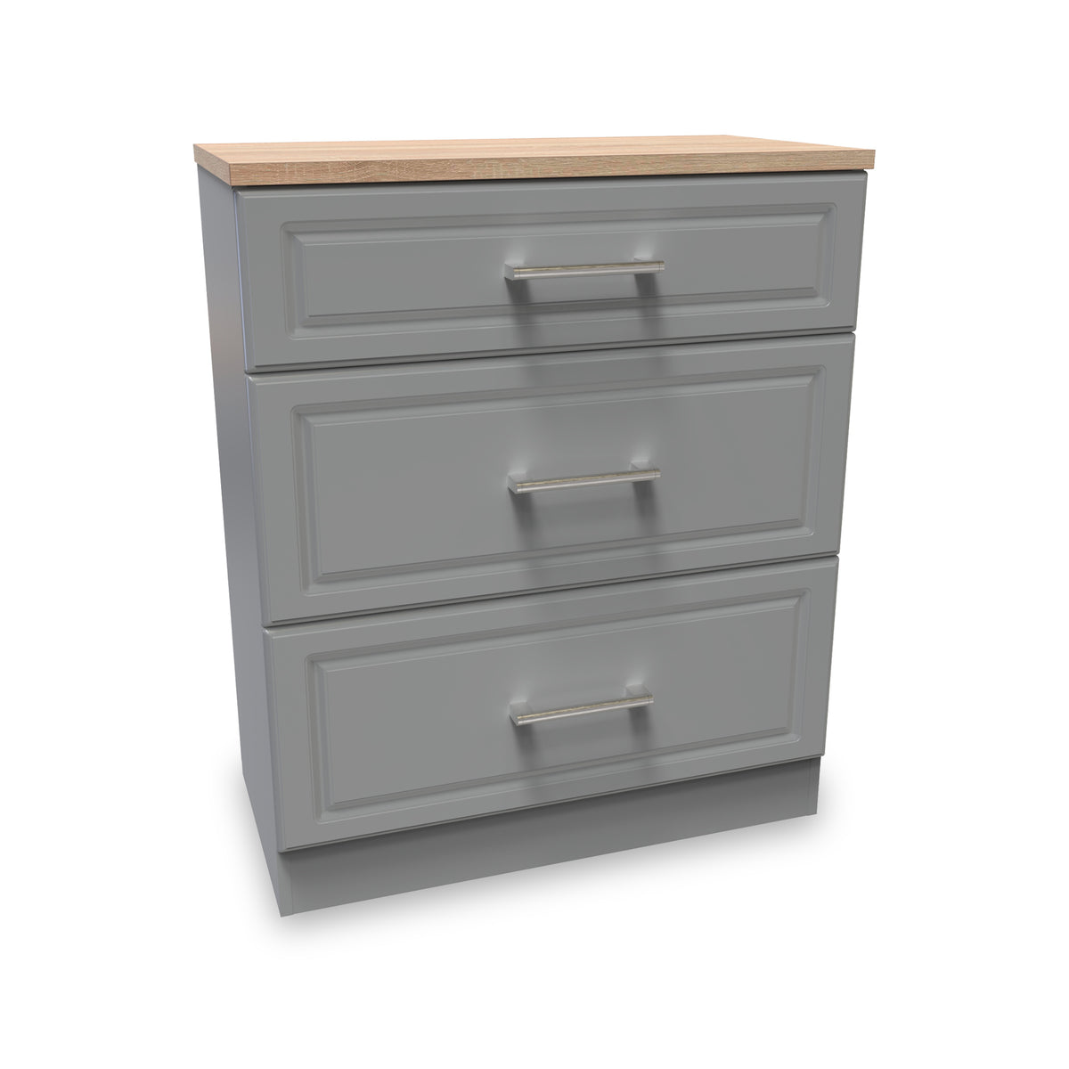 Talland Grey 3 Drawer Deep Chest by Roseland Furniture