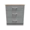 Talland Grey 3 Drawer Deep Chest by Roseland Furniture