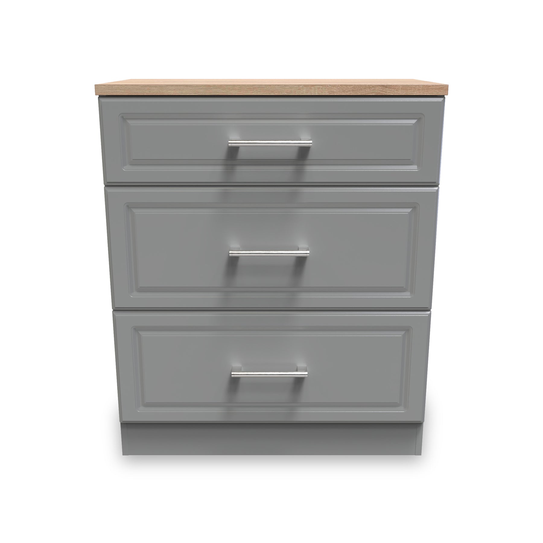 Talland Grey 3 Drawer Deep Chest by Roseland Furniture