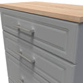 Talland Grey 4 Drawer Deep Chest by Roseland Furniture