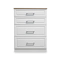 Talland White 4 Drawer Deep Chest by Roseland Furniture