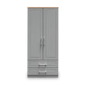 Talland Grey 2 Door 2 Drawer Wardrobe by Roseland Furniture