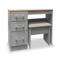 Talland Grey Dressing Table Set with Stool from Roseland Furniture