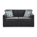 Bawtry Charcoal Faux Linen 2 Seater Sofabed with Duck Egg Scatter Cushions from Roseland Furniture