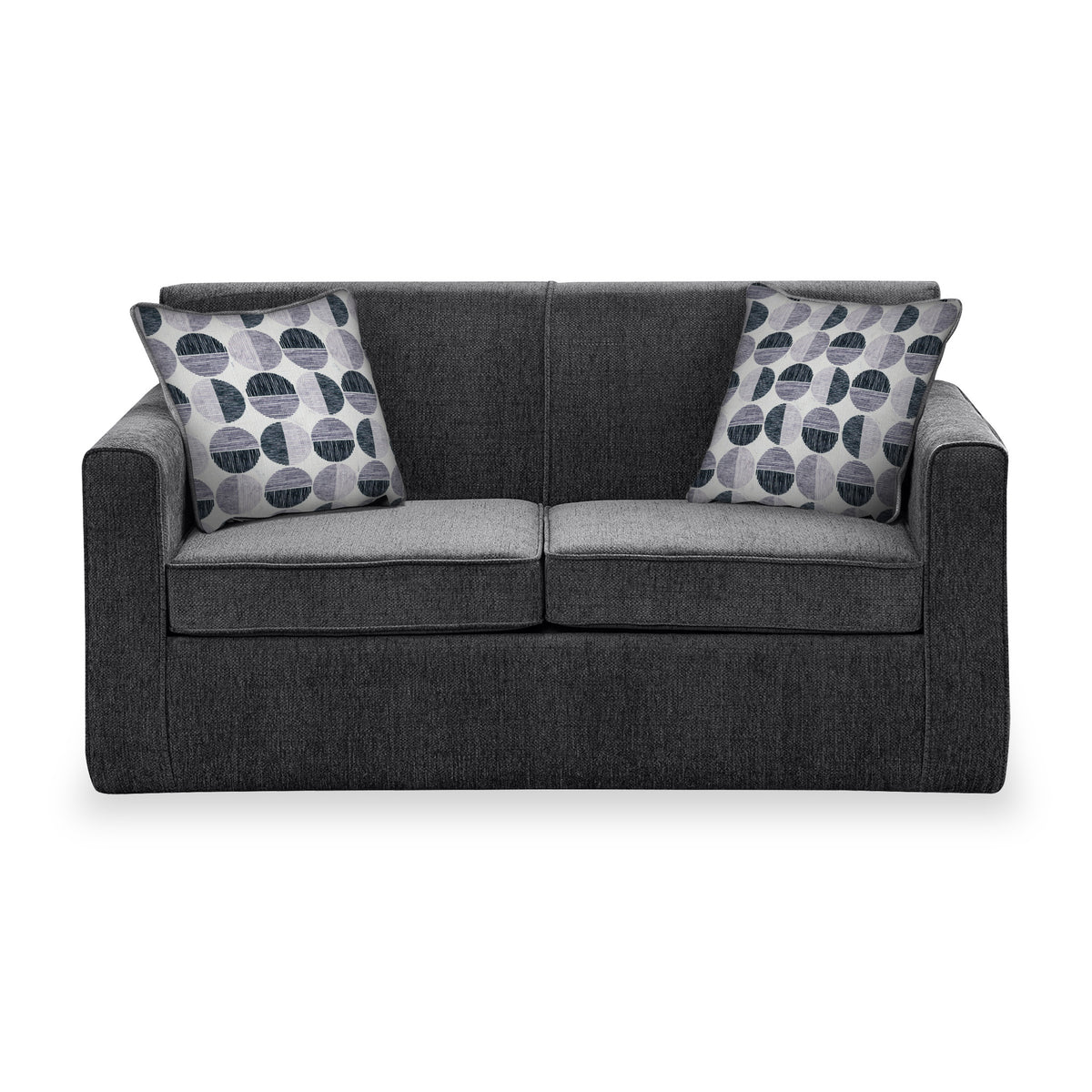 Bawtry Charcoal Faux Linen 2 Seater Sofabed with Mono Scatter Cushions from Roseland Furniture