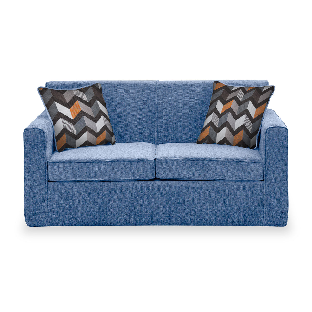 Bawtry Denim Faux Linen 2 Seater Sofabed with Charcoal Scatter Cushions from Roseland Furniture