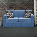 Bawtry Denim Faux Linen 2 Seater Sofabed with Charcoal Scatter Cushions from Roseland Furniture