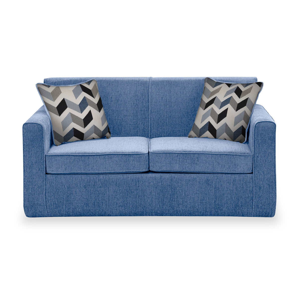 Bawtry Denim Faux Linen 2 Seater Sofabed with Denim Scatter Cushions from Roseland Furniture