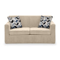 Bawtry Oatmeal Faux Linen 2 Seater Sofabed with Denim Scatter Cushions from Roseland Furniture