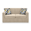 Bawtry Oatmeal Faux Linen 2 Seater Sofabed with Mustard Scatter Cushions from Roseland Furniture