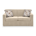 Bawtry Oatmeal Faux Linen 2 Seater Sofabed with Oatmeal Scatter Cushions from Roseland Furniture