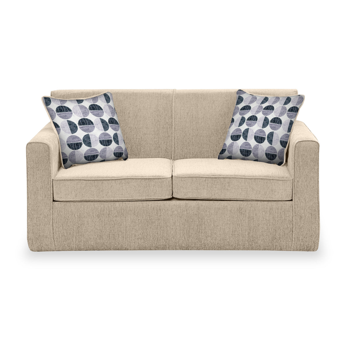 Bawtry Oatmeal Faux Linen 2 Seater Sofabed with Mono Scatter Cushions from Roseland Furniture