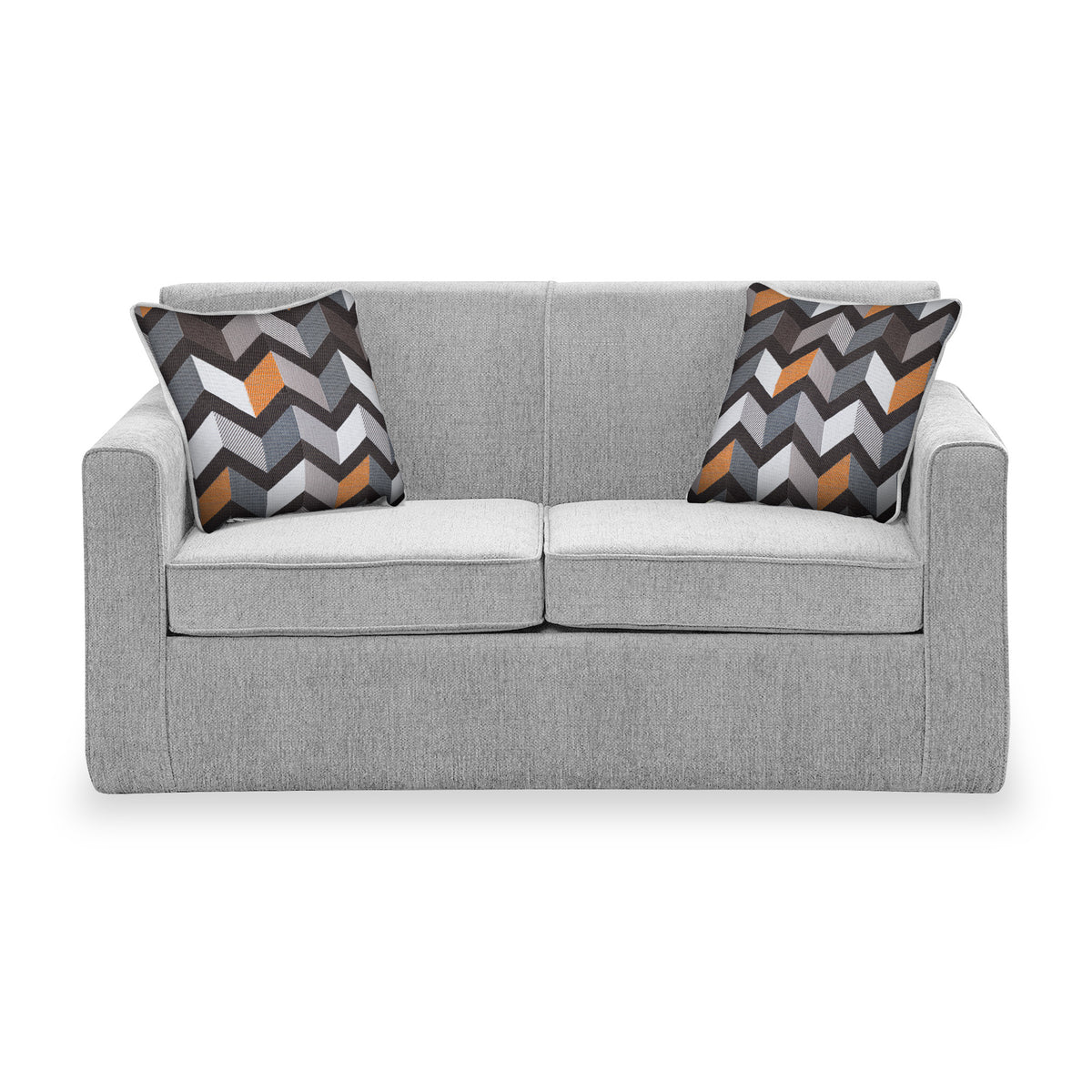 Bawtry Silver Faux Linen 2 Seater Sofabed with Charcoal Scatter Cushions from Roseland Furniture