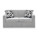 Bawtry Silver Faux Linen 2 Seater Sofabed with Denim Scatter Cushions from Roseland Furniture