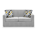 Bawtry Silver Faux Linen 2 Seater Sofabed with Mustard Scatter Cushions from Roseland Furniture