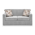 Bawtry Silver Faux Linen 2 Seater Sofabed with Oatmeal Scatter Cushions from Roseland Furniture