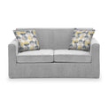 Bawtry Silver Faux Linen 2 Seater Sofabed with Beige Scatter Cushions from Roseland Furniture