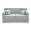 Bawtry Silver Faux Linen 2 Seater Sofabed with Duck Egg Scatter Cushions from Roseland Furniture