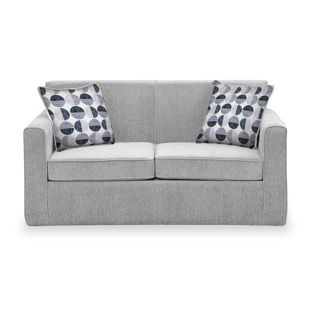Bawtry Silver Faux Linen 2 Seater Sofabed with Mono Scatter Cushions from Roseland Furniture