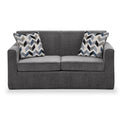 Welton Charcoal Soft Weave 2 Seater Sofa Bed with Morelisa Denim Cushions