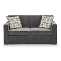 Welton Charcoal Soft Weave 2 Seater Sofa Bed with Refus Beige Cushions