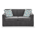 Welton Charcoal Soft Weave 2 Seater Sofa Bed with Refus Duck Egg Cushions