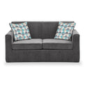 Welton Charcoal Soft Weave 2 Seater Sofa Bed with Refus Duck Egg Cushions