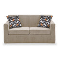 Welton Fawn Soft Weave 2 Seater Sofa Bed with Morelisa Charcoal Cushions