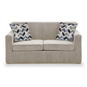 Welton Oatmeal Soft Weave 2 Seater Sofa Bed with Morelisa Denim