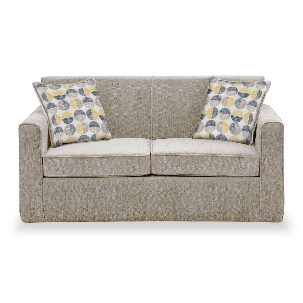 Welton Oatmeal Soft Weave 2 Seater Sofa Bed with Refus Beige 